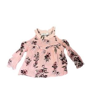 Baileys blossoms pink floral top size 12-18 months